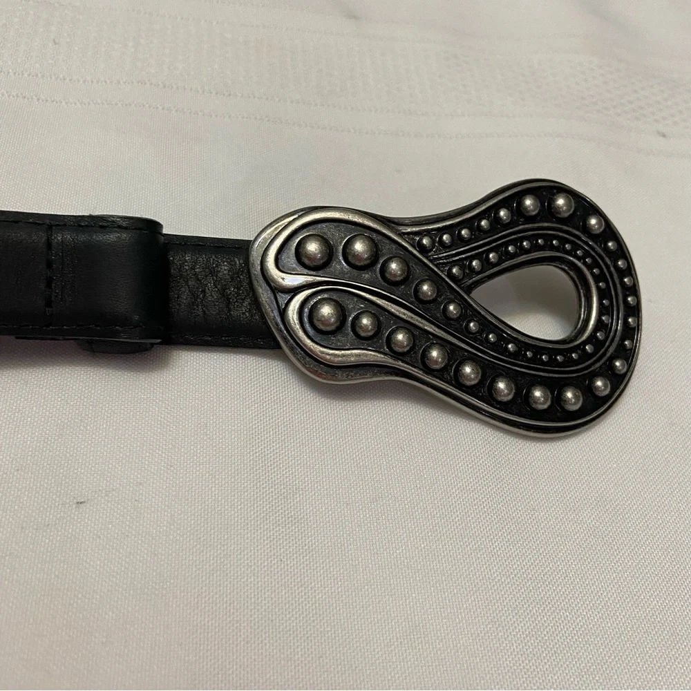 Super Sharp - Black Leather Women’s Adjustable Belt - Adjust 24” to 42”